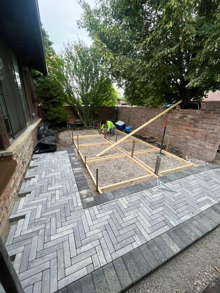 Brick paver walkway in Southfield